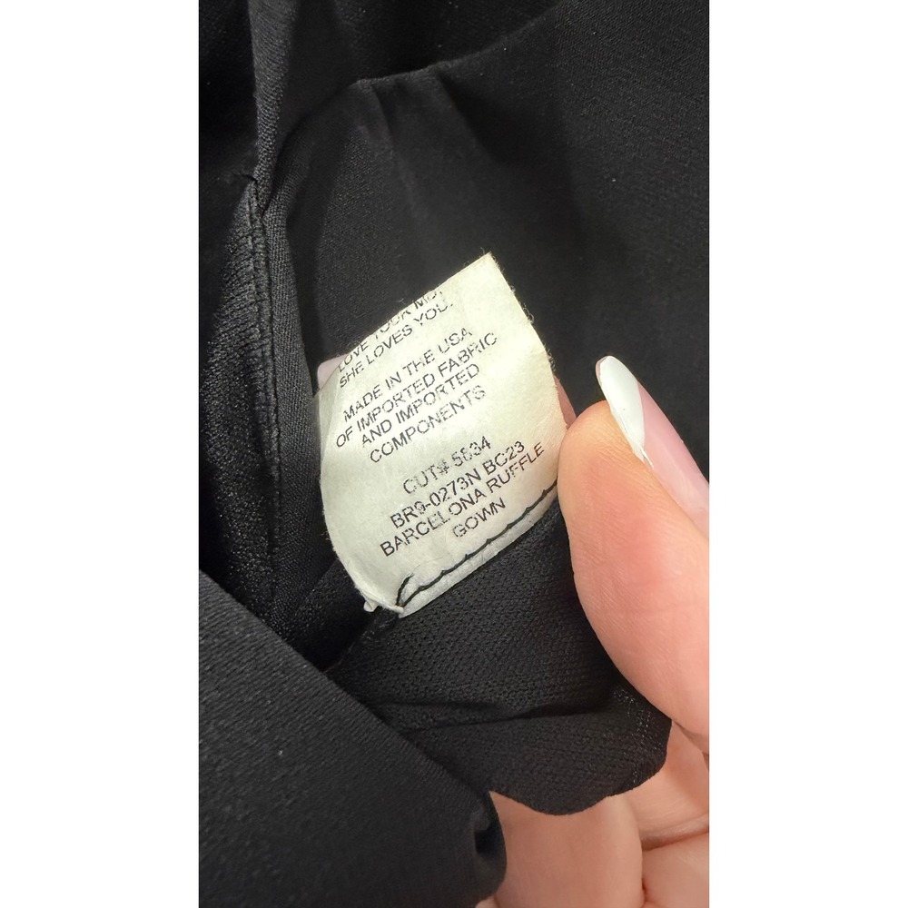 Show Me Your Mumu Gown Womens Small Black Barcelona Ruffle Formal High Low Tie - Picture 8 of 8